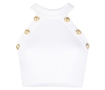 Neckholder-Top mit Knopfdetail