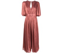 Gerafftes Maxikleid mit Schlitz