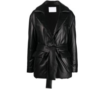 Bikerjacke mit Bindegürtel