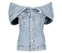 Schulterfreie Jeansjacke