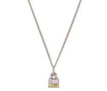 Zweifarbige Padlock Halskette