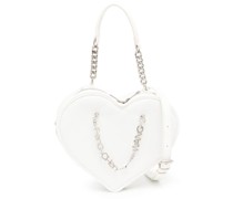 small Heart logo-lettering shoulder bag