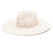 painted straw bucket hat