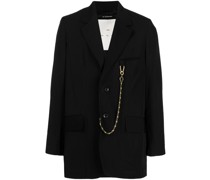 chain-detail single-breasted blazer