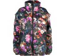 Gefütterte Jacke mit Blumen-Print