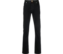 Straight-Leg-Jeans mit Logo-Patch