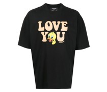 T-Shirt mit "Love You"-Print