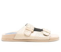 Sandalen mit Kroko-Effekt