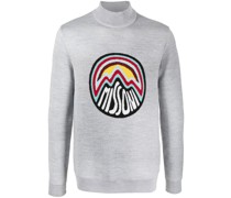 Jacquard-Pullover mit Stehkragen