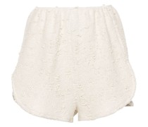 distressed-effect knitted shorts