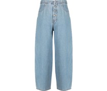 Halbhohe Cropped-Jeans