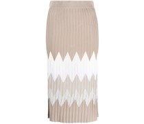 zigzag-print high-waisted skirt