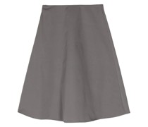 A-line side-fastening cotton skirt