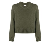 Kaschmirpullover mit V-Ausschnitt