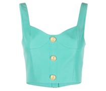 Cropped-Top mit geprägten Knöpfen