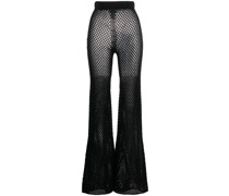 Semi-transparente Strickhose