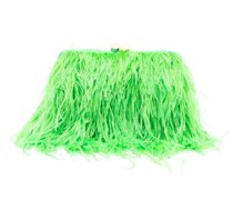 Charlotte Clutch mit Federdetail