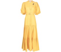 Gestuftes Kleid mit Puffärmeln