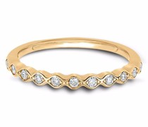 14kt Rosemary Gelbgoldring mit Diamanten