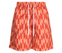 Badeshorts mit geometrischem Print