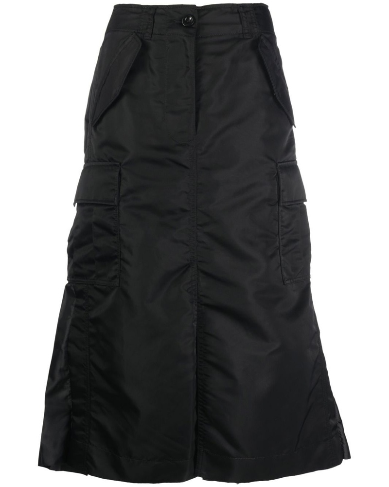 Sacai Damen Midirock in A-Linie mit Einsätzen