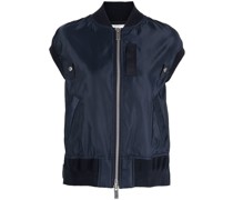 front-zip short-sleeve gilet