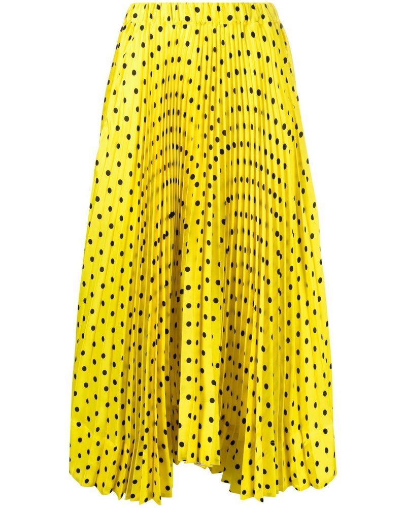 PLAN C Damen Gepunkteter Midirock