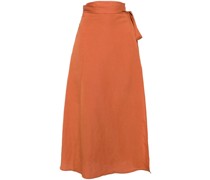 high-waisted wrap maxi skirt
