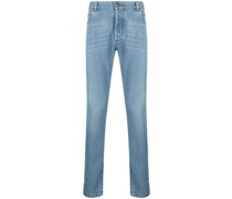 Slim-Fit-Jeans mit Monogramm