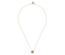 18kt Rotgoldhalskette mit Diamanten