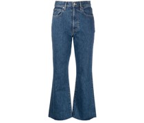 Bootcut-Jeans mit hohem Bund