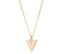 18kt Flight Arrow Gelbgoldhalskette mit Diamanten