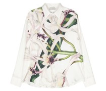 Aloe floral-print silk shirt