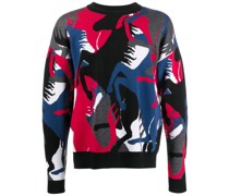 Jacquard-Pullover mit Logo
