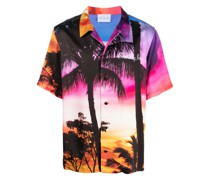 Hemd mit Strand-Print