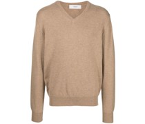 Kaschmirpullover mit V-Ausschnitt