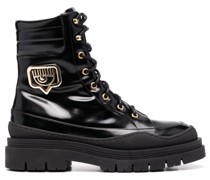 Stiefel mit Logo-Schild