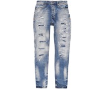 Schmale Jeans mit Distressed-Detail
