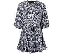 Ausgestelltes Minikleid mit Blumen-Print