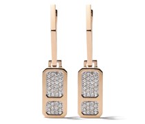 14kt Rotgoldohrringe mit Diamanten