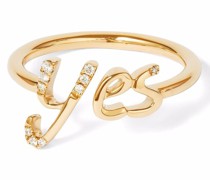 18kt Gelbgoldring mit Diamanten