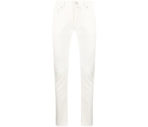 Slim-Fit-Jeans mit Logo-Patch