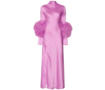 Kleid mit Straußenfedern