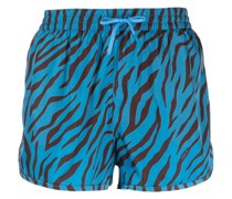 Badeshorts mit Zebra-Print