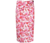 Midirock mit Blumen-Print