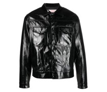 Bikerjacke mit Kroko-Optik