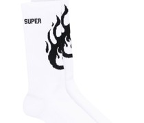 Flame Socken mit geripptem Detail