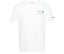 embroidered-motif cotton T-shirt