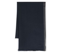 Bestickter Schal mit Streifendetail