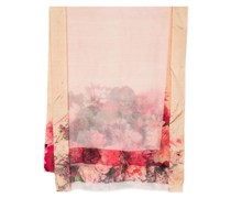 Seidenschal mit Blumen-Print